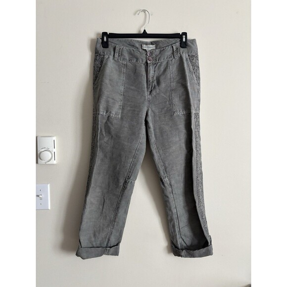 Sundance Catalog Organia Pants Womens Medium Size 10 Cargo Utility Lace  Boho‎ - Picture 1 of 5